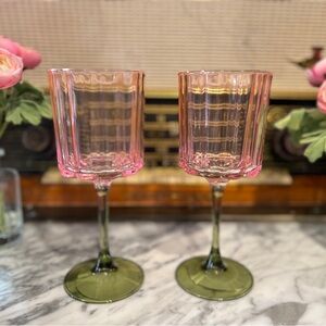 ✨NEW🌸Target Bullseye Playground 2026 Spring Glass Stemware Drinkware SET🥂